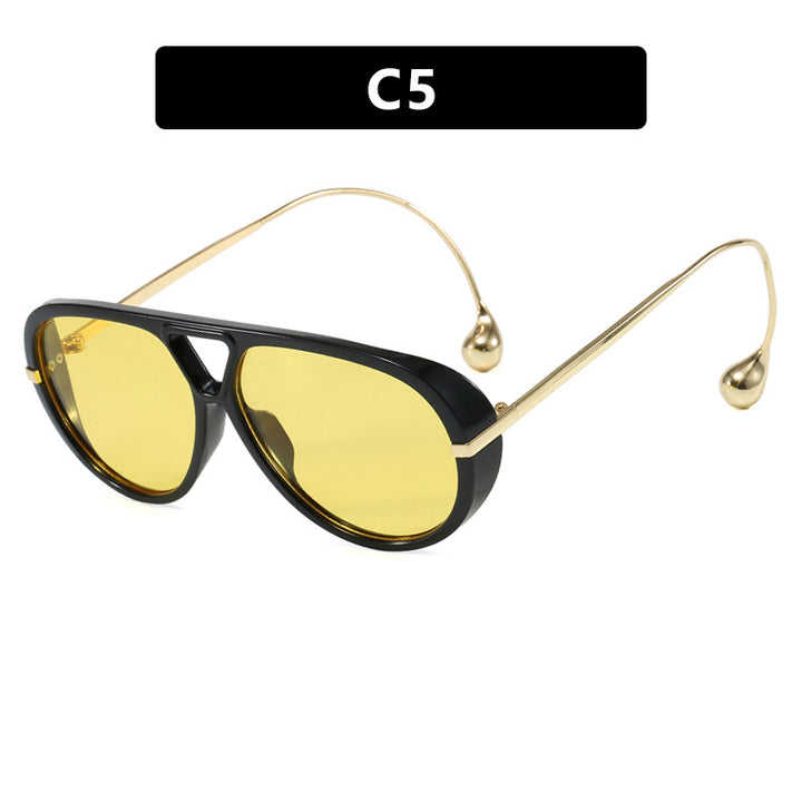 Women's Fashionable Pilot Sunglasses with Luxurious Metal Frame Skanto