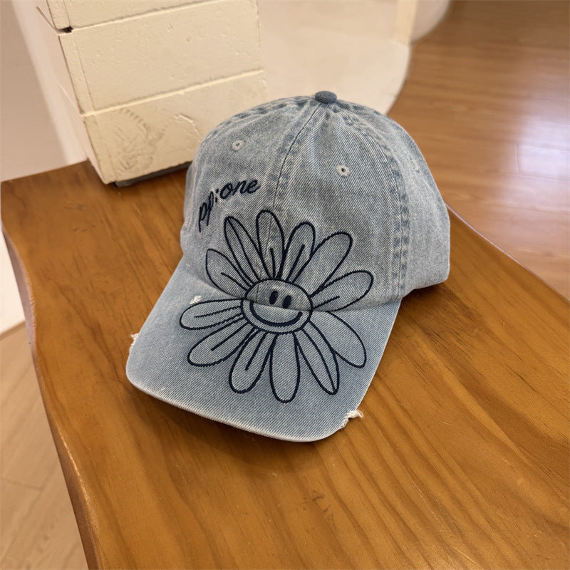 Unisex Grafisk Denim Caps Skanto