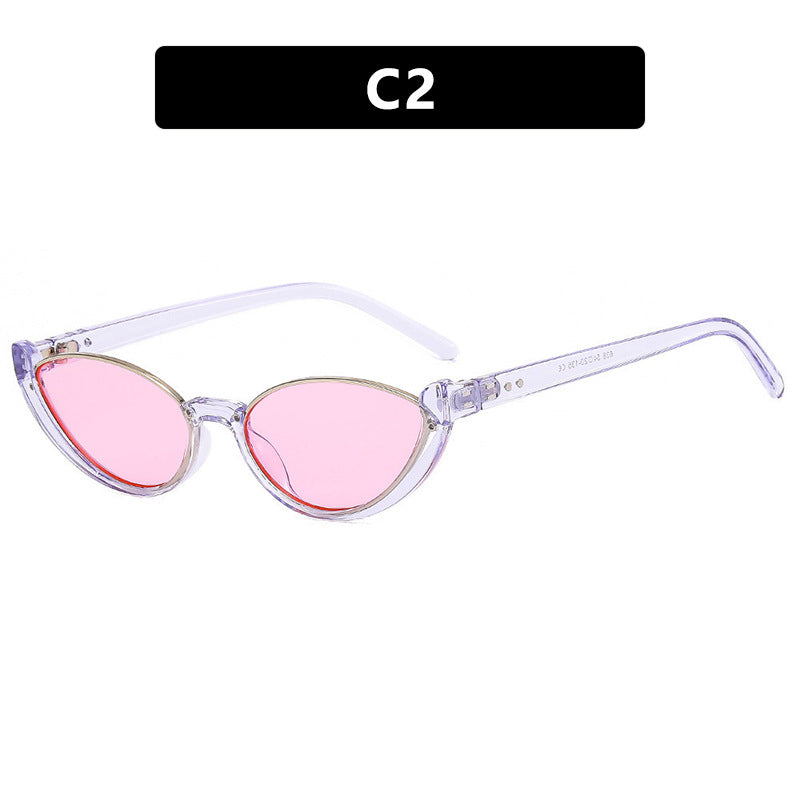 Women's Cat-Eye Sunglasses with Mirrored Lenses and Elegant Frame Skanto