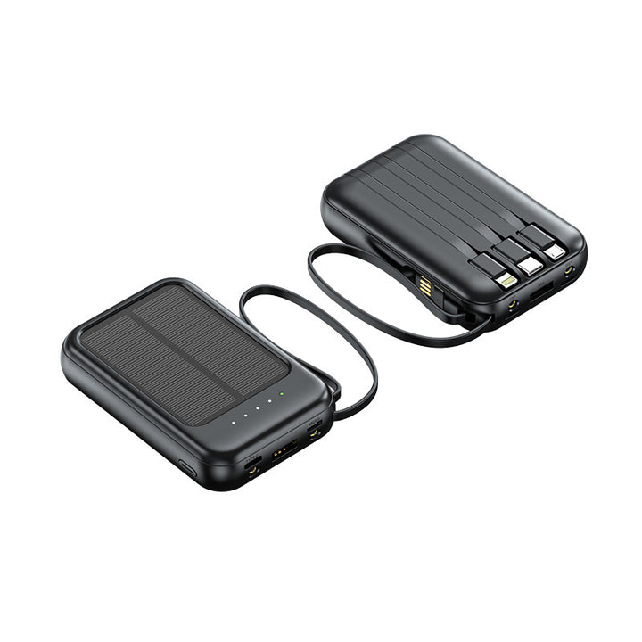 Bærbar solcelle-powerbank med multifunksjonelle ladeporter og smart LED-skjerm Skanto