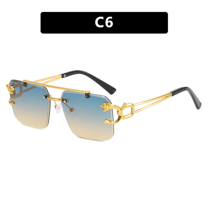 Dame kvadratisk solbrille med elegante dekorative detaljer Skanto