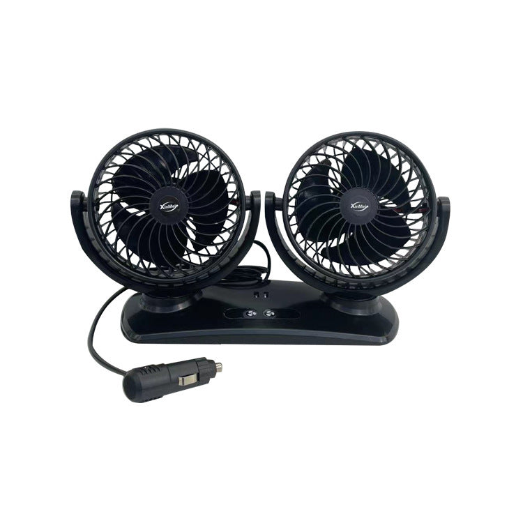 Dual-Head Bærbar Bil Ventilasjonsvifte Skanto
