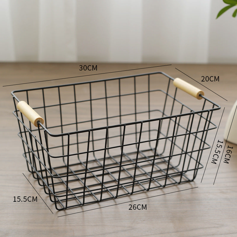 Unisex Ledningsoppbevaringskurv med ergonomiske trehåndtak Skanto