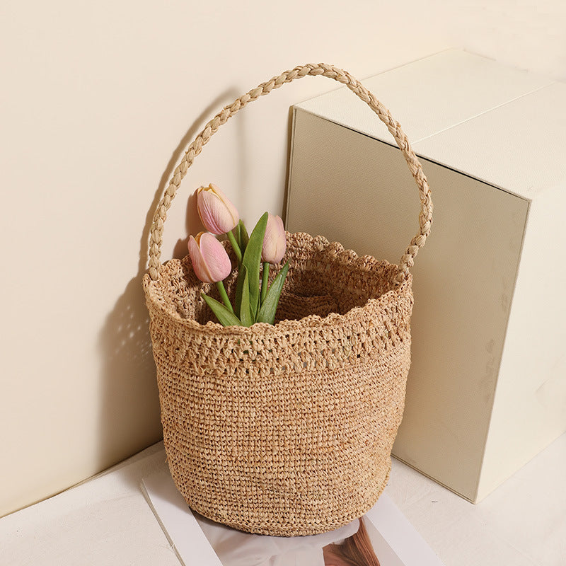 Braided Raffia Basket Skanto