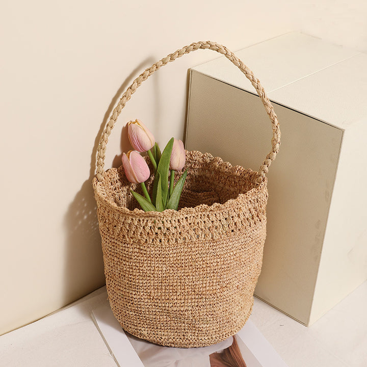 Braided Raffia Basket Skanto