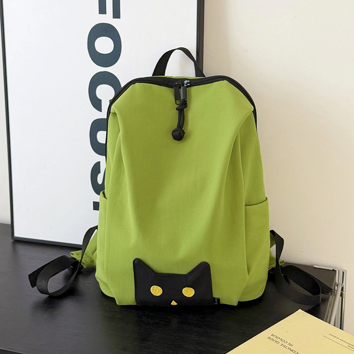 Søt katt ansikt skole ryggsekk