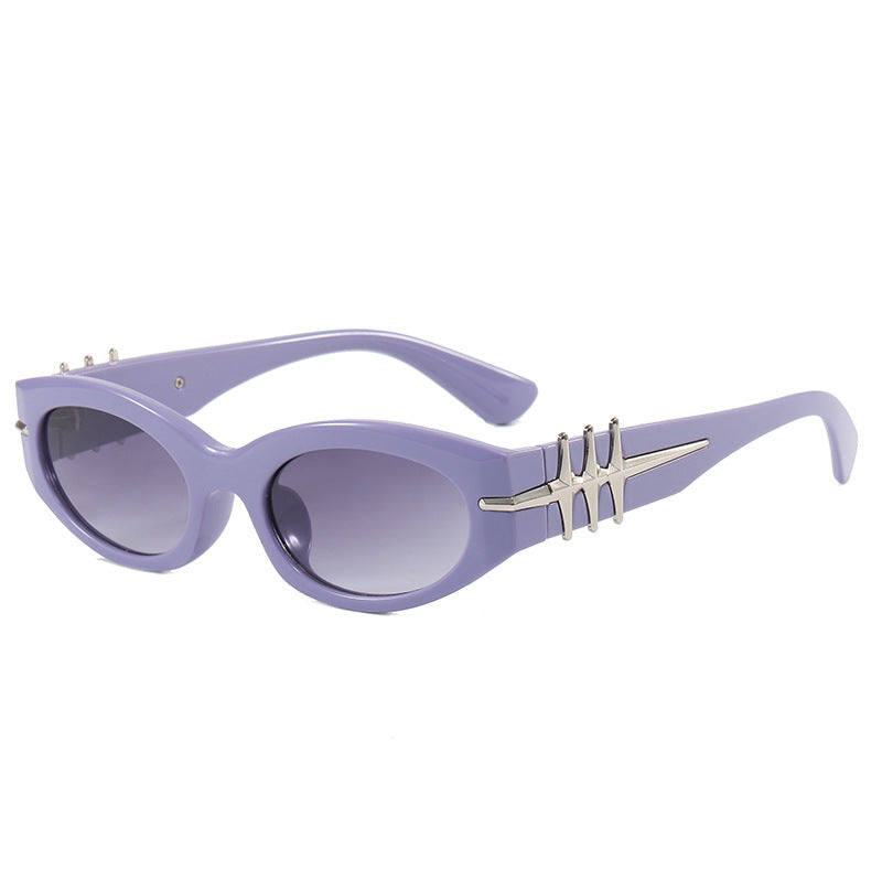 Dame elegant Cat-Eye solbriller med moteriktige aksenter Skanto