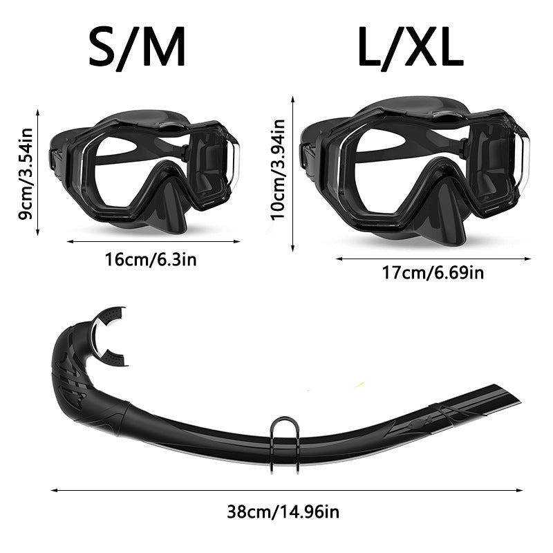 Tauchausrüstningssett med ergonomisk dykkermaske og fleksibel snorkel Skanto