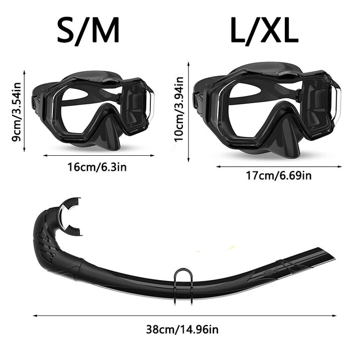 Tauchausrüstningssett med ergonomisk dykkermaske og fleksibel snorkel Skanto
