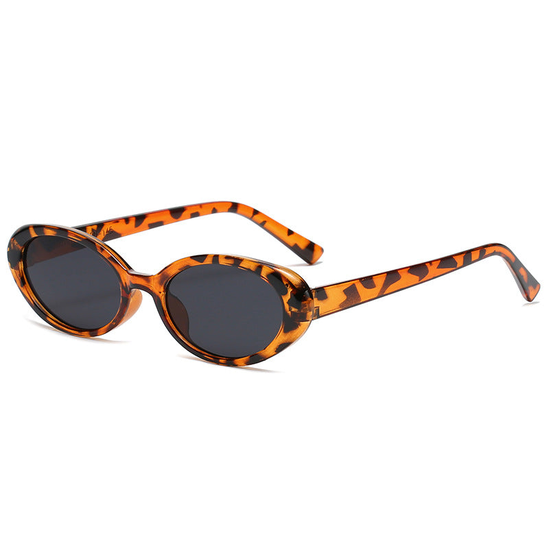 Dame elegant Cat-Eye solbriller med unik dyreprint Skanto