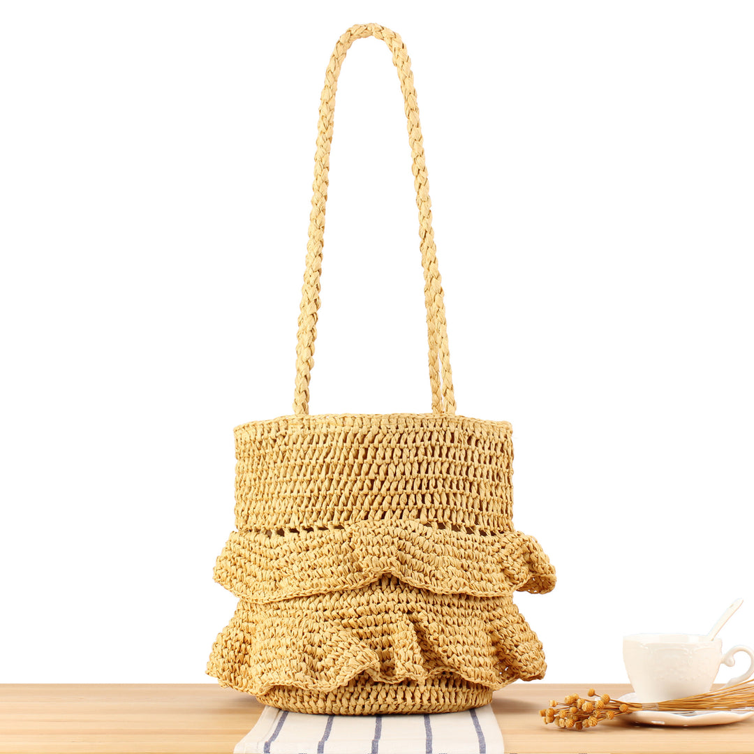 Modern Braided Bag with Ruffles Skanto