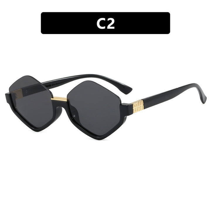 Women's fashionable sunglasses with trendy hexagonal frame and protective lenses Skanto