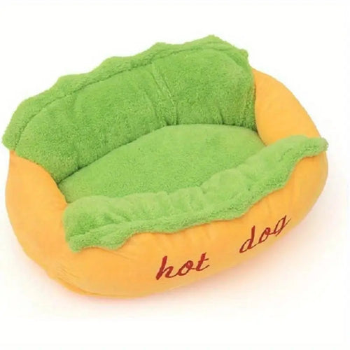 Hot Dog-formet Loungebed for Hund