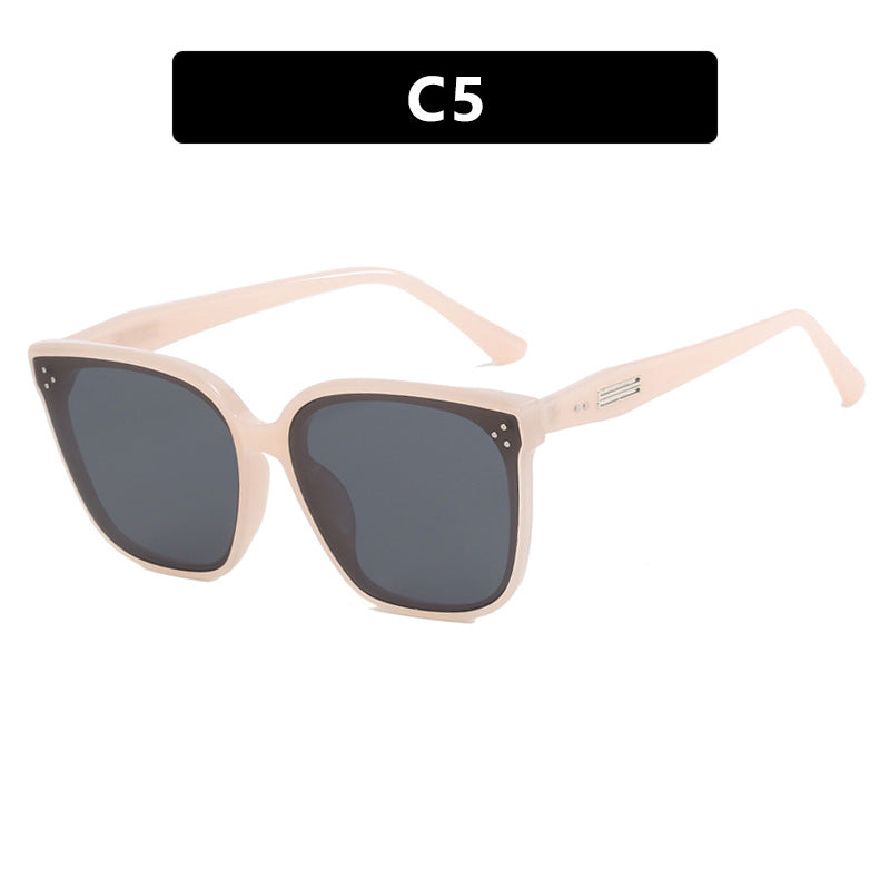 Women's modern oversized sunglasses with elegant, wide frame Skanto