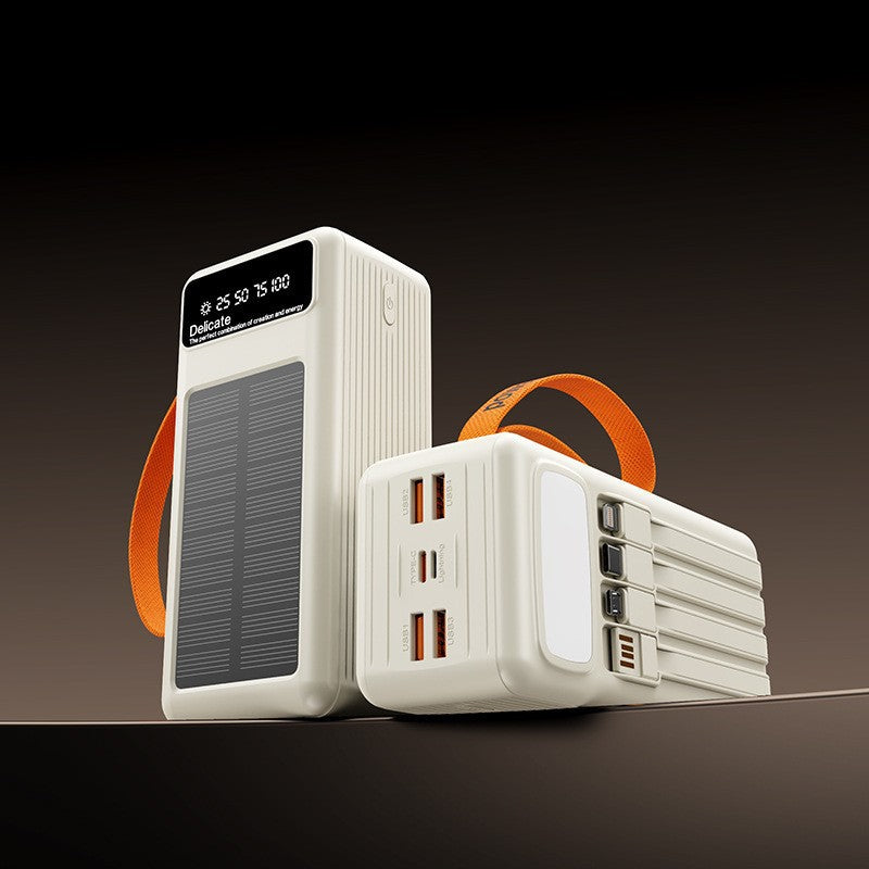 Bærbar solenergi-powerbank med intelligent ladeteknologi og digital skjerm Skanto