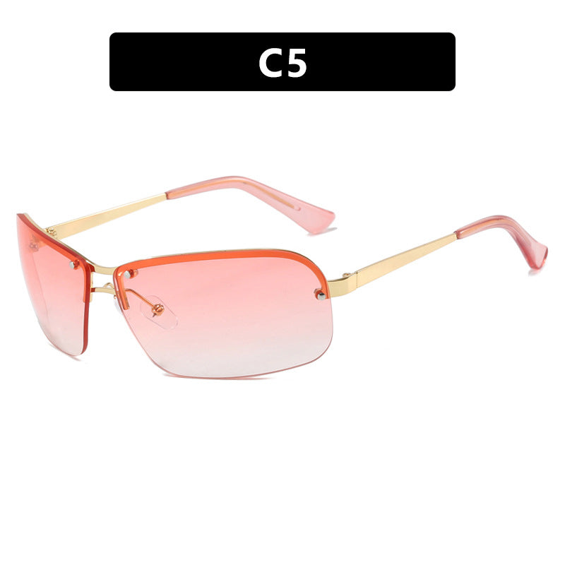 Women's sunglasses with large, elegant lenses and a modern metal frame Skanto