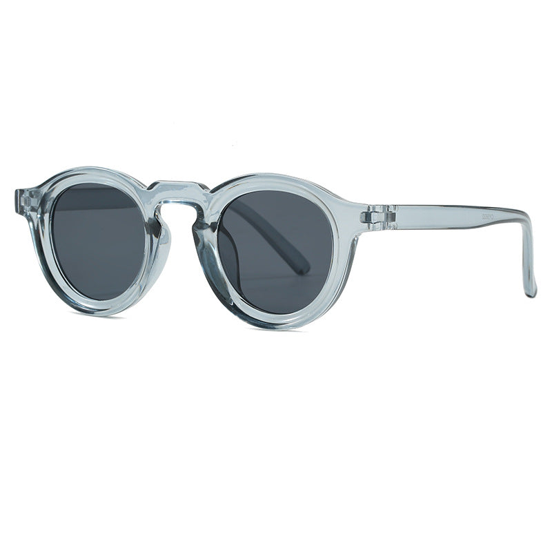 Women's fashionable round sunglasses with transparent frame and UV protection Skanto