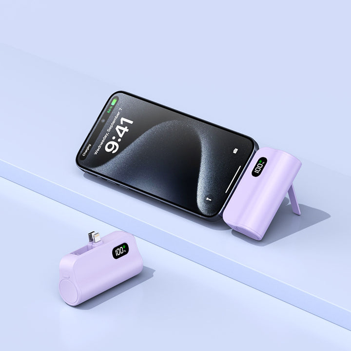 Sammenleggbar powerbank med digital ladingsindikator Skanto