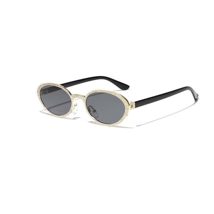 Dame Glamourøs solbrille med glitrende rammedekorasjon Skanto