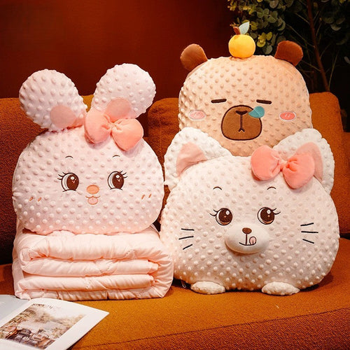 Cuddle Ready Cute Cartoon Pillow Skantoanket | Skanto