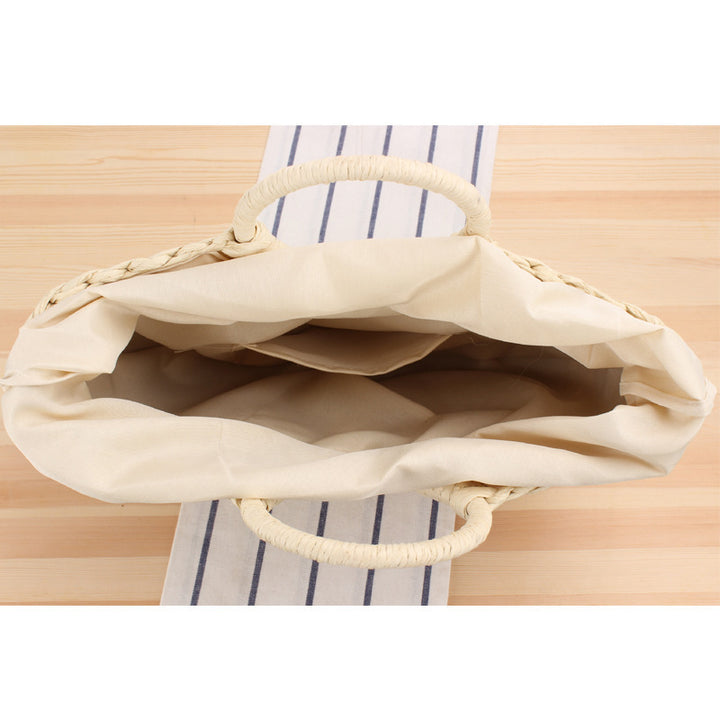 Elegant Straw Bag with Fixed Handle Skanto