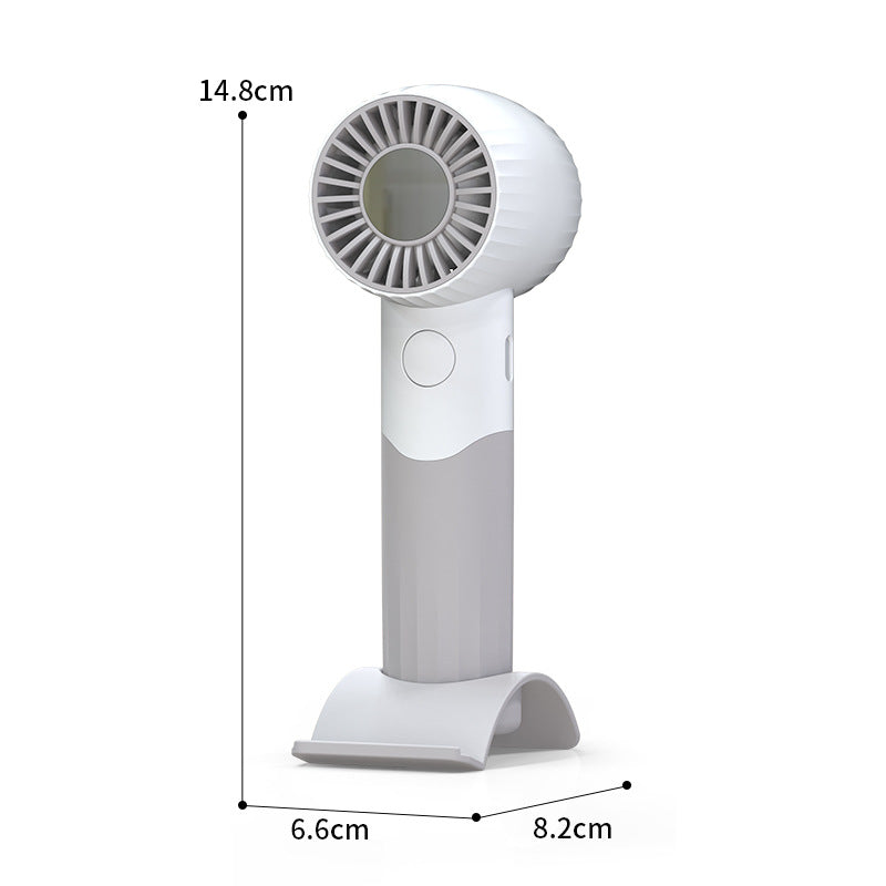 Kvinnelig bærbar mini håndvifte med integrert holder Skanto
