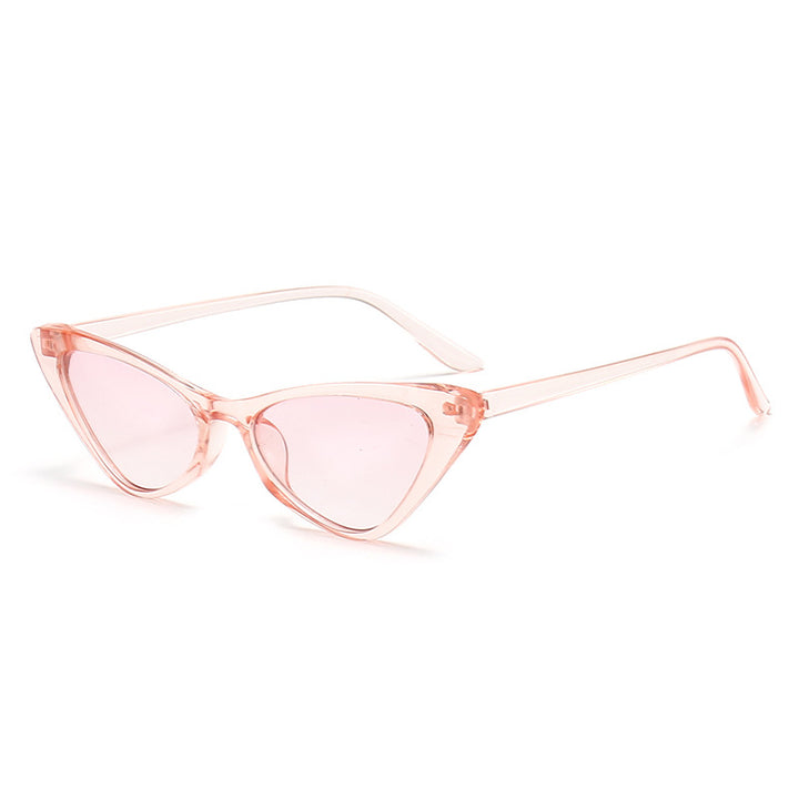 Dame stilige Cat-Eye solbriller med glanset plastramme Skanto