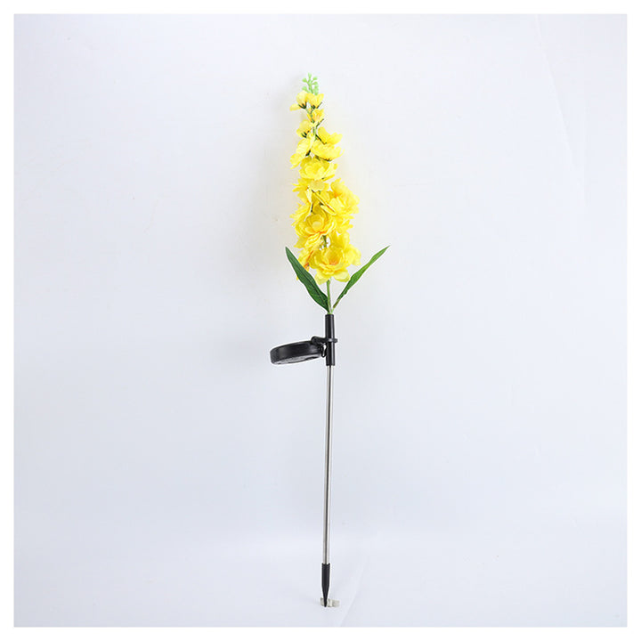 Høy kunstig delphinium blomsterstake med justerbar metallbakke og avtakbar klem Skanto