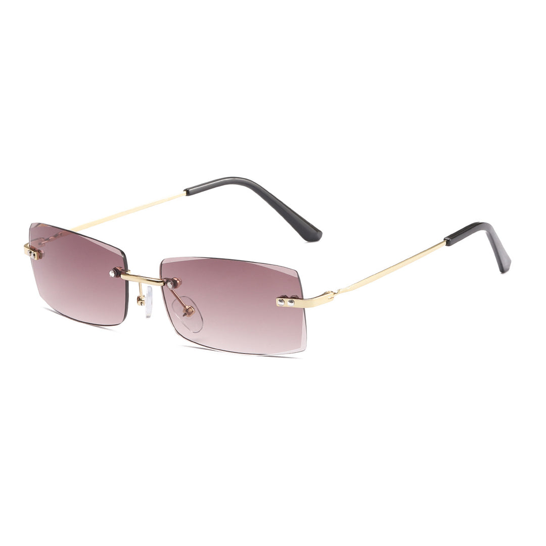 Dame moteriktig solbrille med elegant, filigranramme Skanto