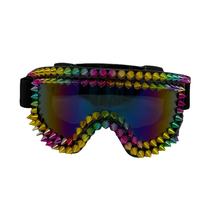 Dame moterene skibriller med trendy nagledesign Skanto