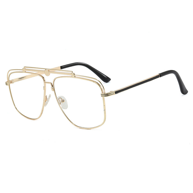Women's elegant square sunglasses with gold accent Skanto