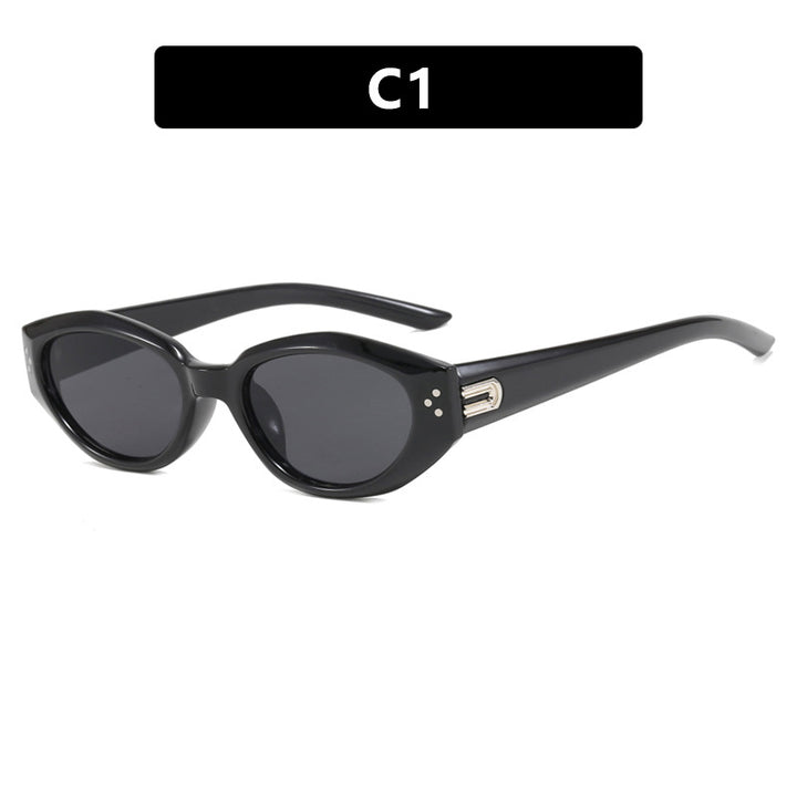 Women's Cat-Eye Sunglasses with Accentuated Transparent Frame and UV Protection Skanto