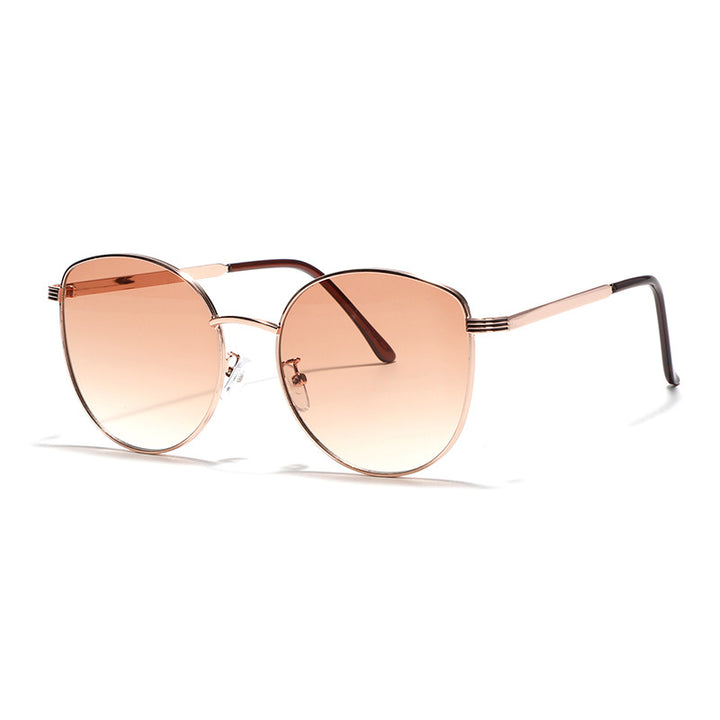 Dame geometrisk solbrille med smal metallramme Skanto