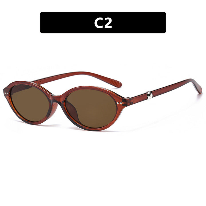 Women's trendy oval sunglasses with UV protection Skanto
