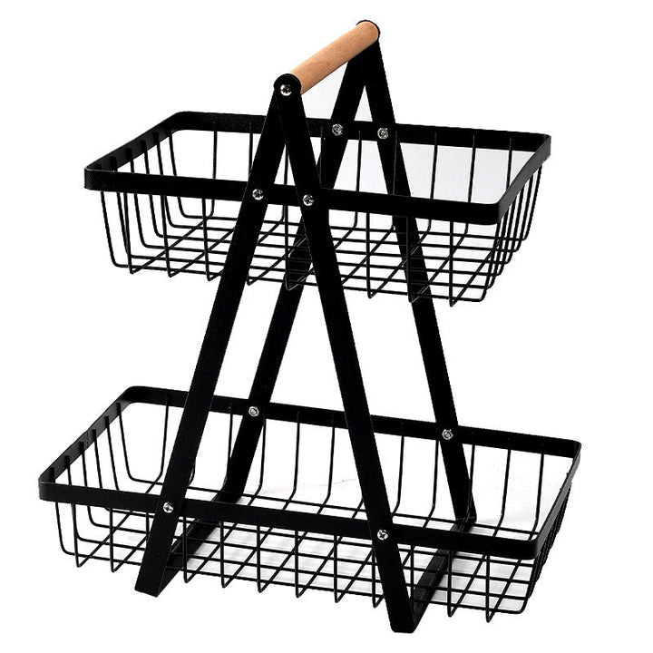 Robust To-Tier Metalloppbevaringskurv Skanto