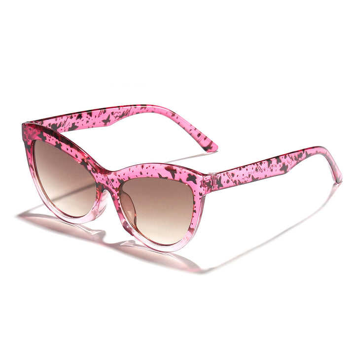 Dame trendy svart-hvitt solbrille Skanto