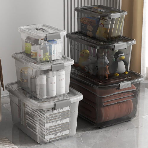 Unisex practical and stackable storage box with wheels Skanto