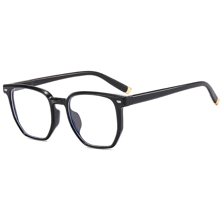 Dame moteriktig transparent solbrille i elegant hexagon-design Skanto
