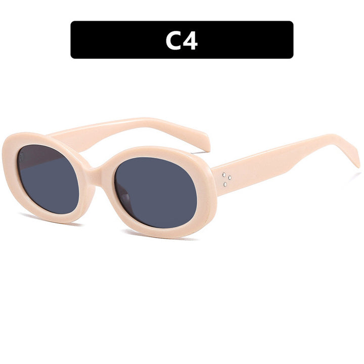Women's Fashionable Sunglasses in Elegant Oval Design with Robust Frame Skanto