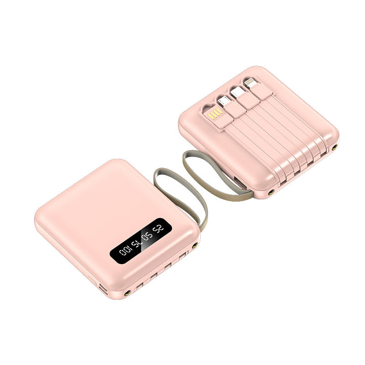 Slim Powerbank med integrerte kabler Skanto