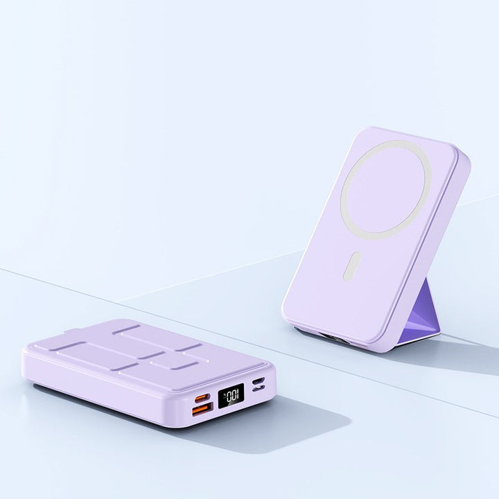 Bærbar Magsafe Powerbank med Innebygd Stativ Skanto