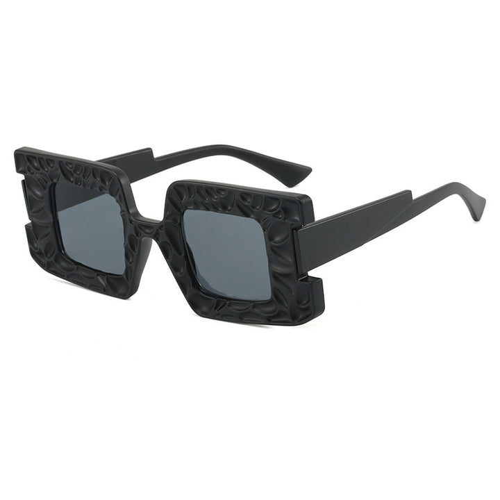 Dame oversized solbrille med strukturert ramme Skanto
