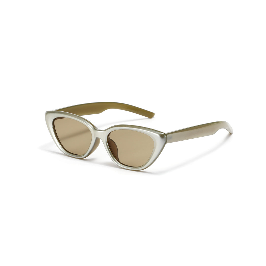 Dame Cat-Eye solbriller med gjennomsiktig design Skanto