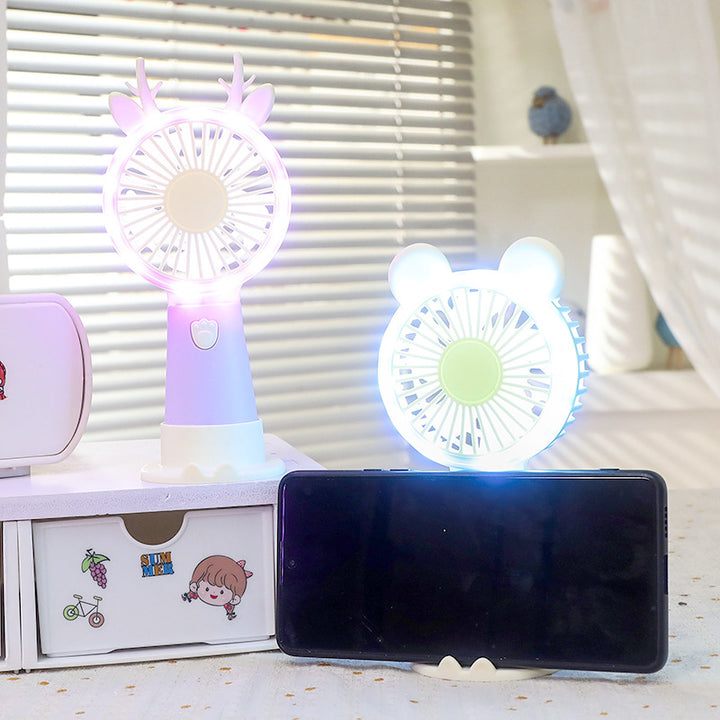 Bærbar Usb Håndvifte med Integrert Led-Lys Skanto