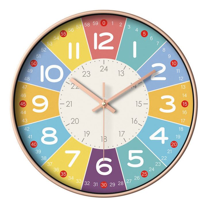 Color time Silent Kids' Clock – Silent Wall Clock with Educational Design | Skanto