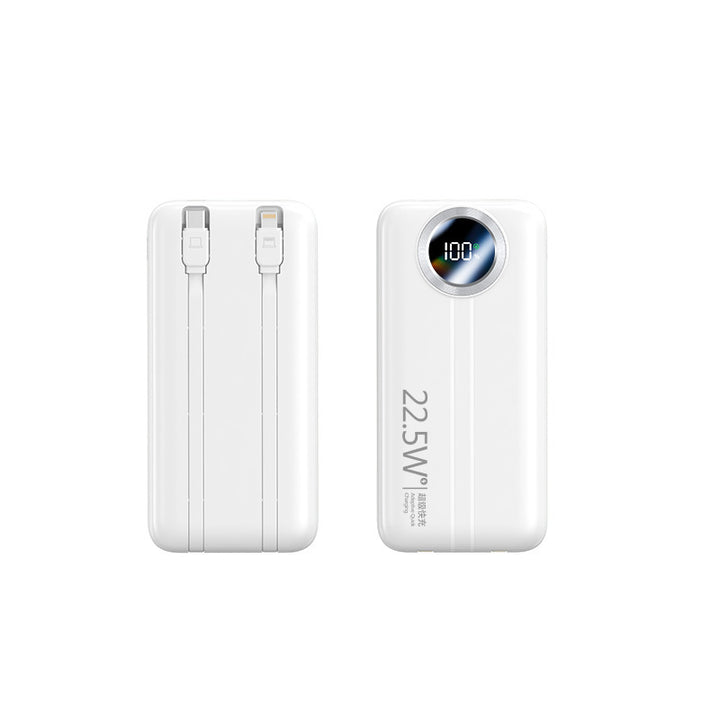 Bærbar powerbank med hurtigladefunksjon og digitalt kapasitetsdisplay Skanto