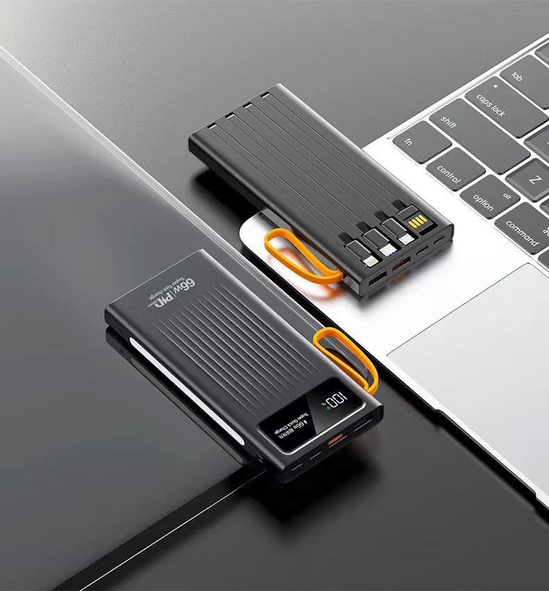 Bærbar powerbank med LCD-skjerm og hurtigladingsfunksjon Skanto