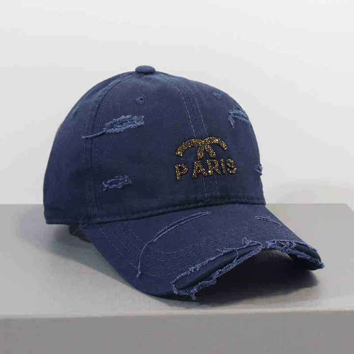 Kvinne Distressed Graphic Justerbar Baseball Cap Skanto