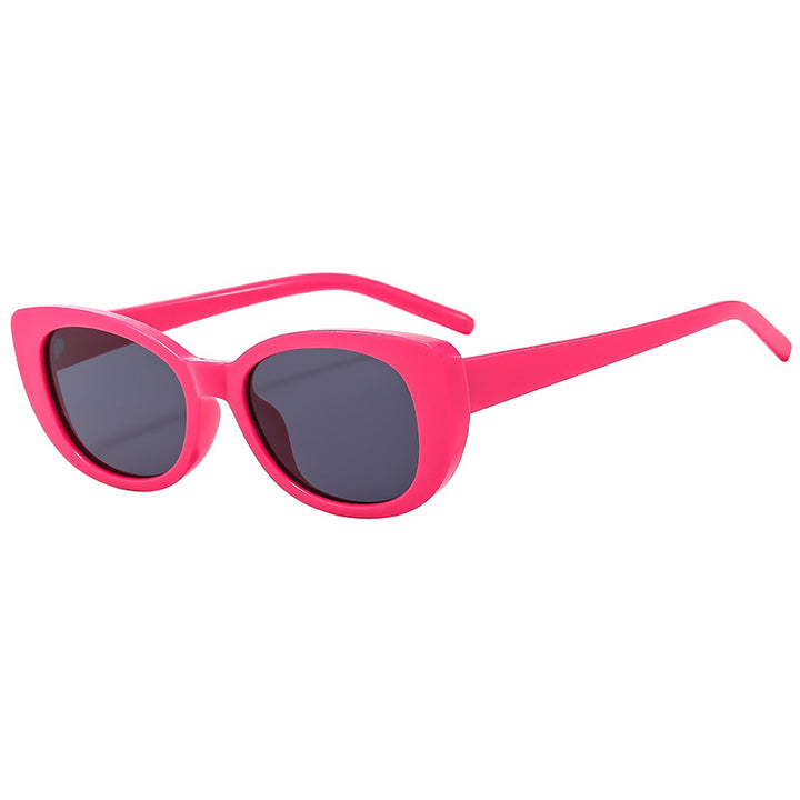 Damer Cat-Eye solbriller med høyglanset plastramme Skanto