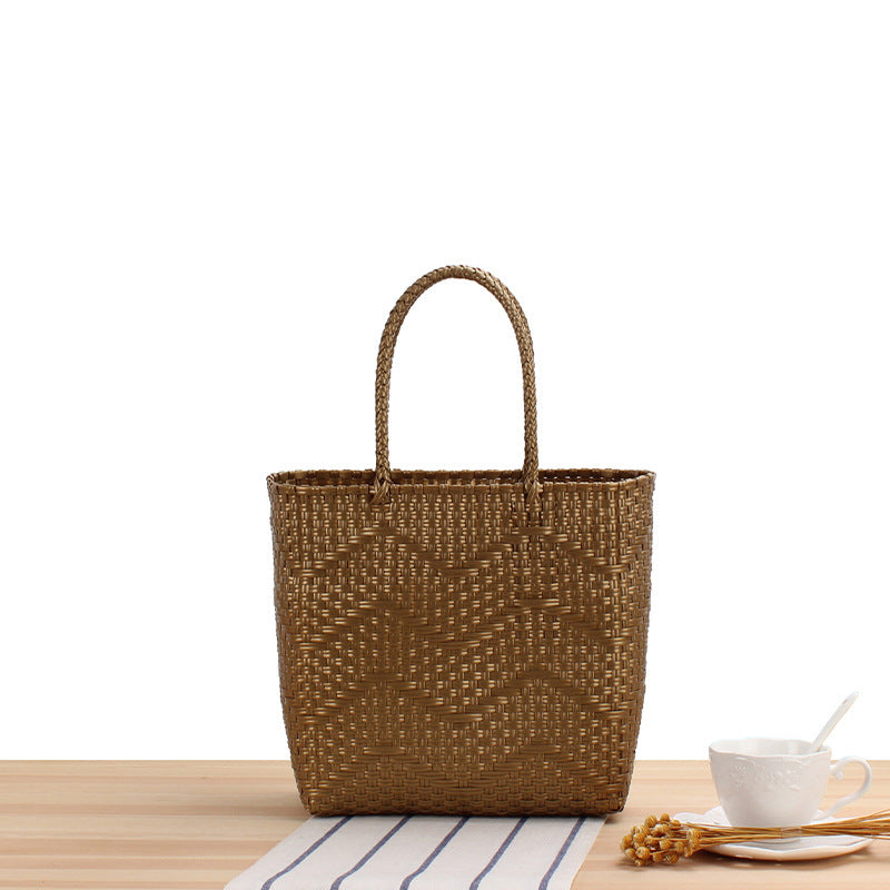 Practical tote bag with wave pattern Skanto